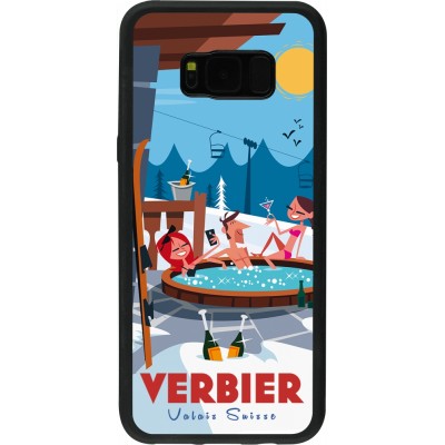 Coque Samsung Galaxy S8+ - Silicone rigide noir Verbier Mountain Jacuzzi