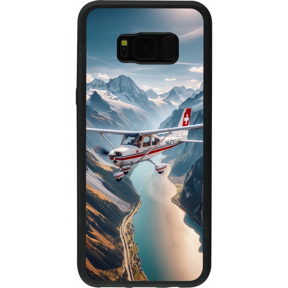 Samsung Galaxy S8+ Case Hülle - Silikon schwarz Schweizer Alpenflug