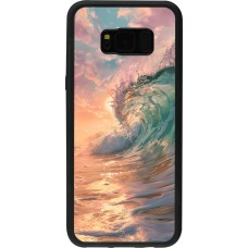 Coque Samsung Galaxy S8+ - Silicone rigide noir Wave Sunset