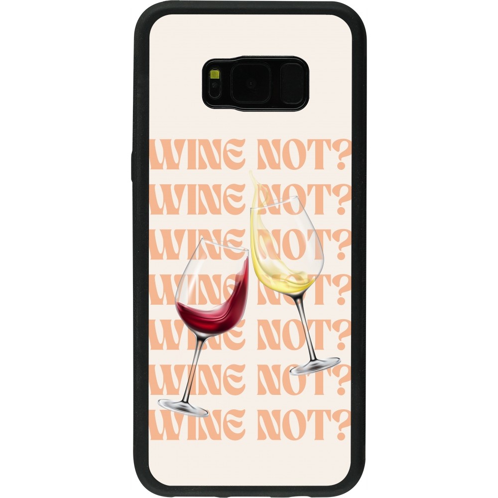 Coque Samsung Galaxy S8+ - Silicone rigide noir Wine not