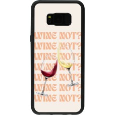 Coque Samsung Galaxy S8+ - Silicone rigide noir Wine not