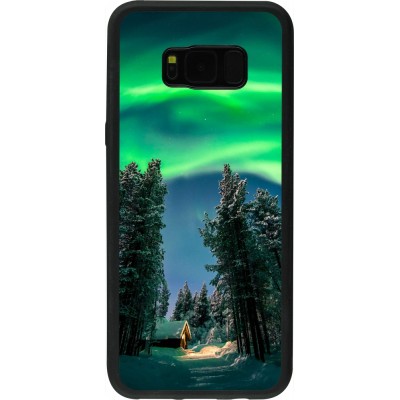 Samsung Galaxy S8+ Case Hülle - Silikon schwarz Winter 22 Northern Lights