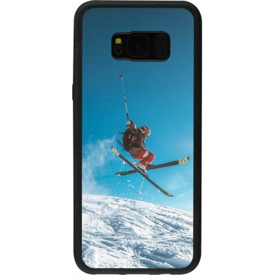 Coque Samsung Galaxy S8+ - Silicone rigide noir Winter 22 Ski Jump