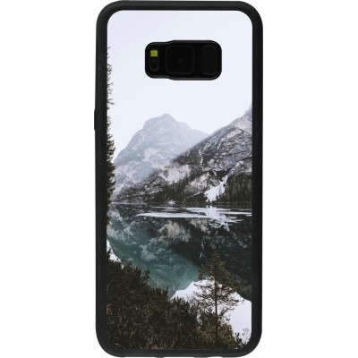 Samsung Galaxy S8+ Case Hülle - Silikon schwarz Winter 22 snowy mountain and lake