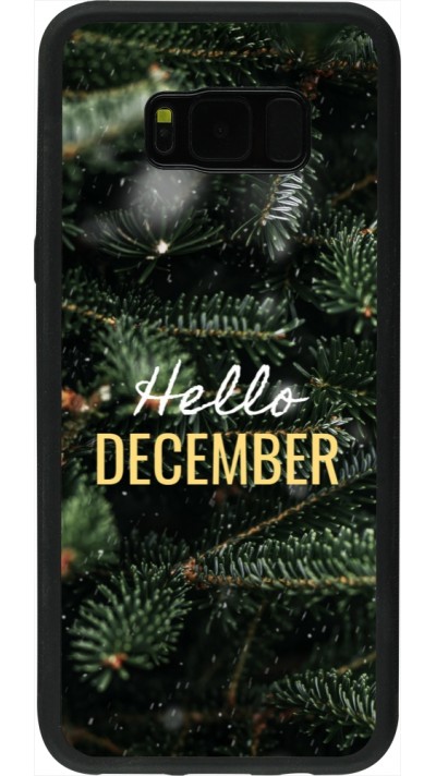 Coque Samsung Galaxy S8+ - Silicone rigide noir Winter 25 Winter hello december