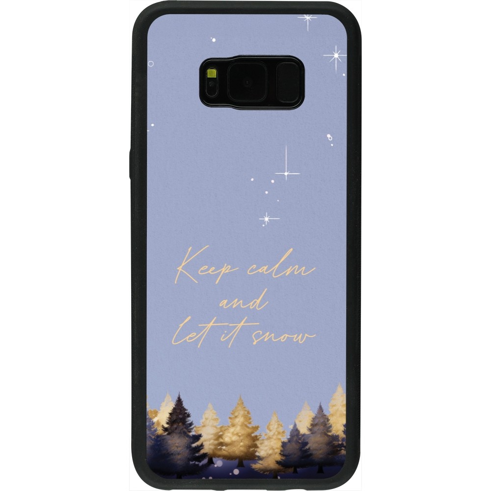 Coque Samsung Galaxy S8+ - Silicone rigide noir Winter 25 Winter illustration of trees