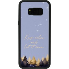 Coque Samsung Galaxy S8+ - Silicone rigide noir Winter 25 Winter illustration of trees