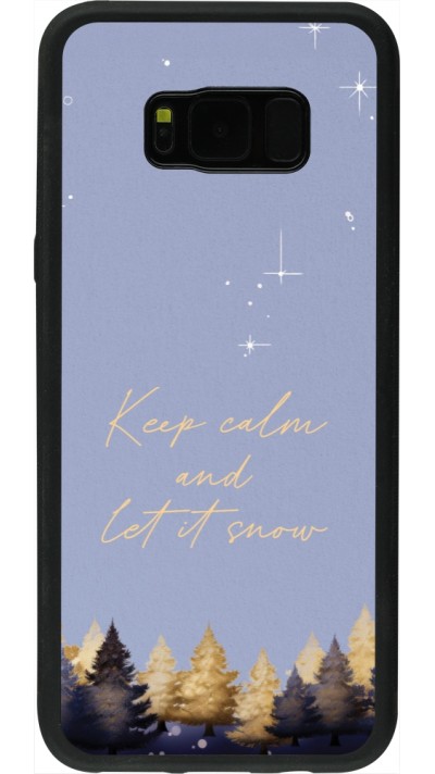 Coque Samsung Galaxy S8+ - Silicone rigide noir Winter 25 Winter illustration of trees