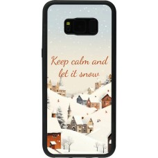 Coque Samsung Galaxy S8+ - Silicone rigide noir Winter 25 Winter Keep calm and let it snow