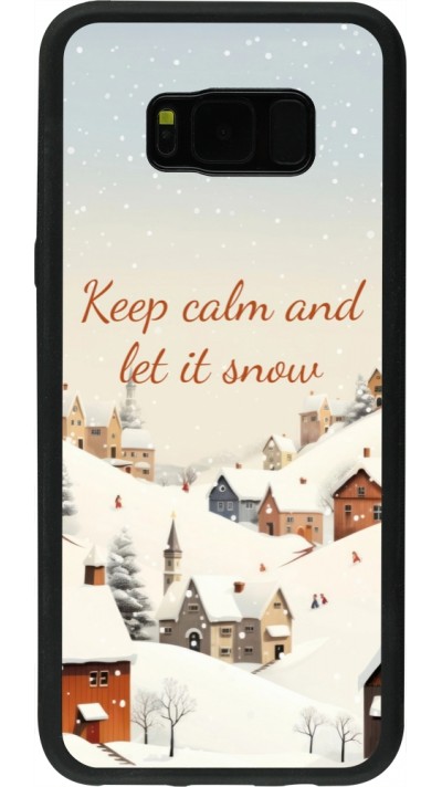 Coque Samsung Galaxy S8+ - Silicone rigide noir Winter 25 Winter Keep calm and let it snow