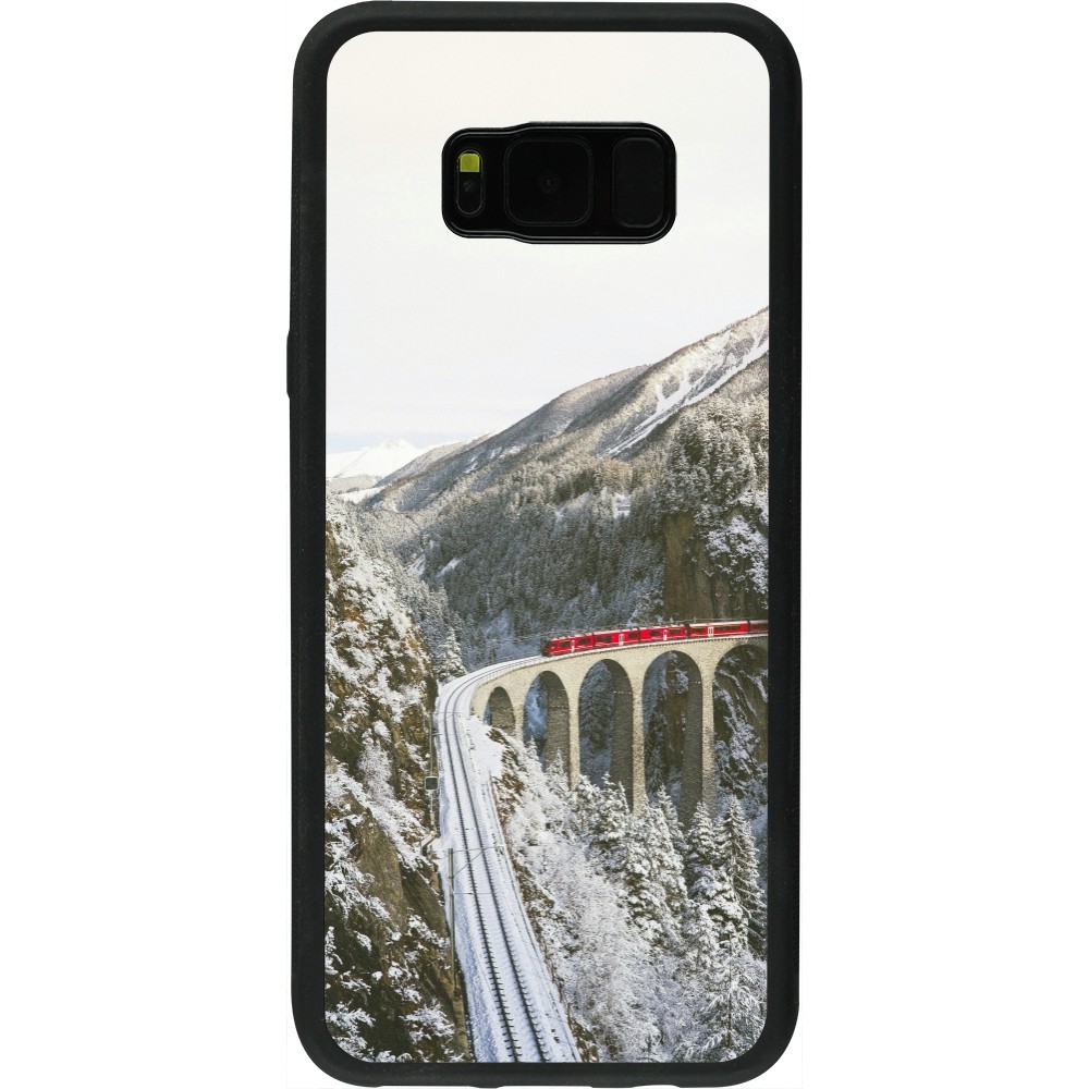 Coque Samsung Galaxy S8+ - Silicone rigide noir Winter 25 Winter polar express