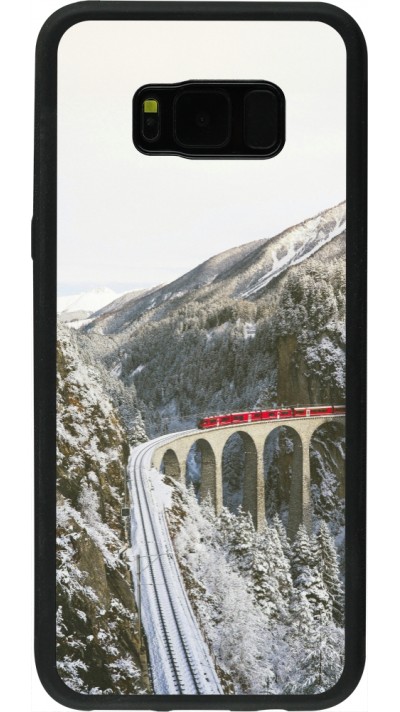 Coque Samsung Galaxy S8+ - Silicone rigide noir Winter 25 Winter polar express