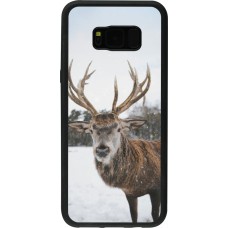 Coque Samsung Galaxy S8+ - Silicone rigide noir Winter 25 Winter reindeer
