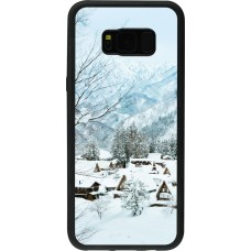 Coque Samsung Galaxy S8+ - Silicone rigide noir Winter 25 Winter snowy landscape