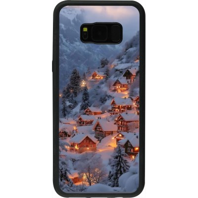 Samsung Galaxy S8+ Case Hülle - Silikon schwarz Winter 25 Winter snowy village