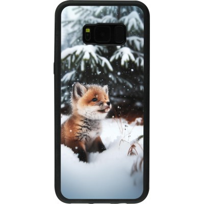 Samsung Galaxy S8+ Case Hülle - Silikon schwarz Weihnachten 2023 Fuechslein Tanne