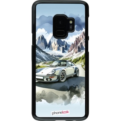 Samsung Galaxy S9 Case Hülle - Porsche 911 Berg Aquarell