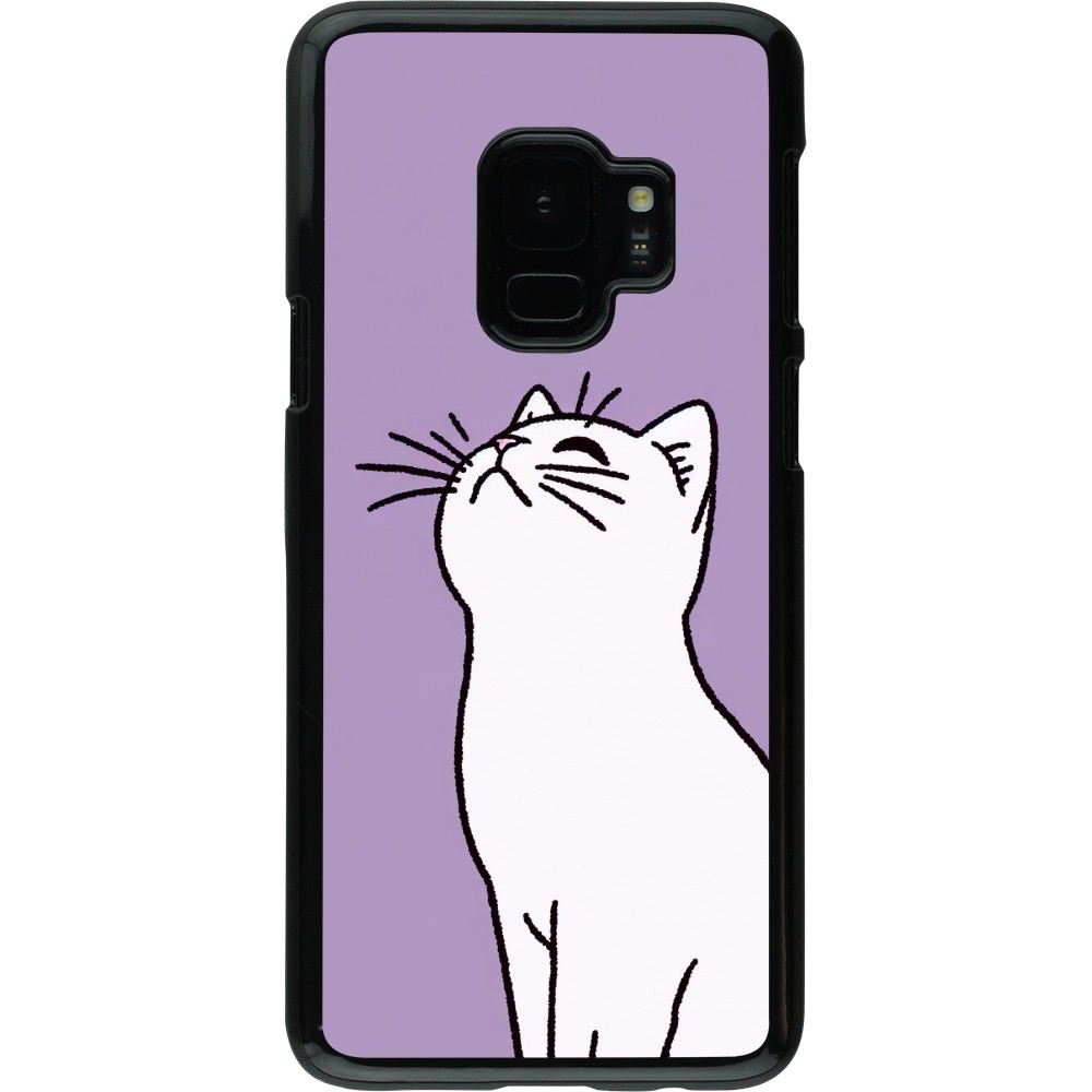 Samsung Galaxy S9 Case Hülle - Chat auf lila Hintergrund