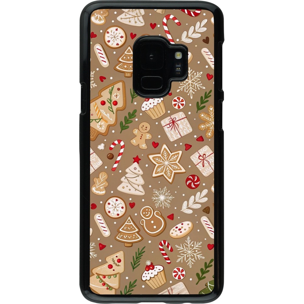 Coque Samsung Galaxy S9 - Christmas 25 Pattern Ginger Cookie