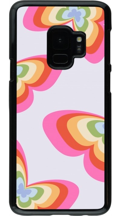 Samsung Galaxy S9 Case Hülle - Easter 2024 rainbow butterflies