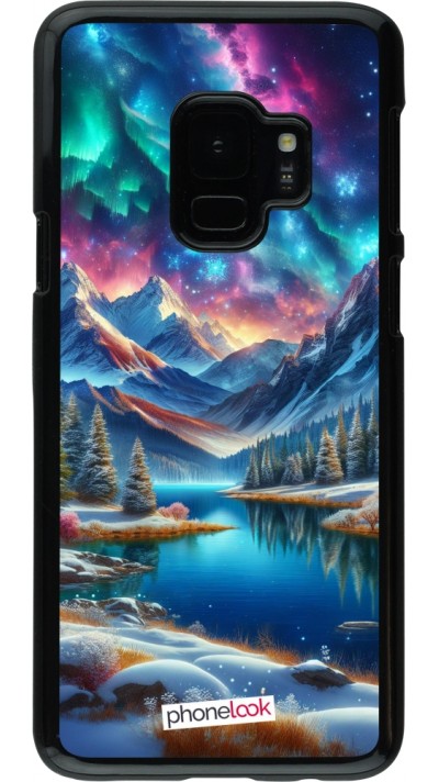 Samsung Galaxy S9 Case Hülle - Fantasiebergsee Himmel Sterne