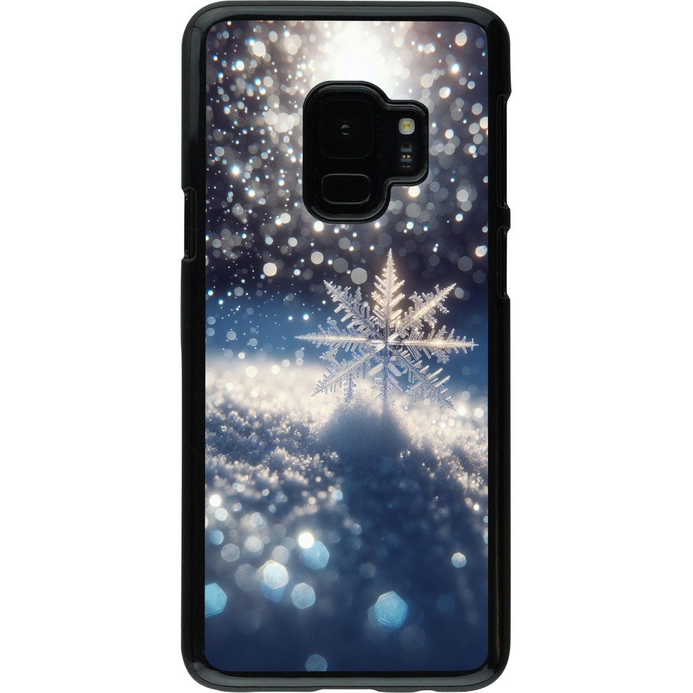 Samsung Galaxy S9 Case Hülle - Schneeflocke Solar Glanz