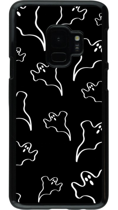 Samsung Galaxy S9 Case Hülle - Halloween 2024 black and white ghosts