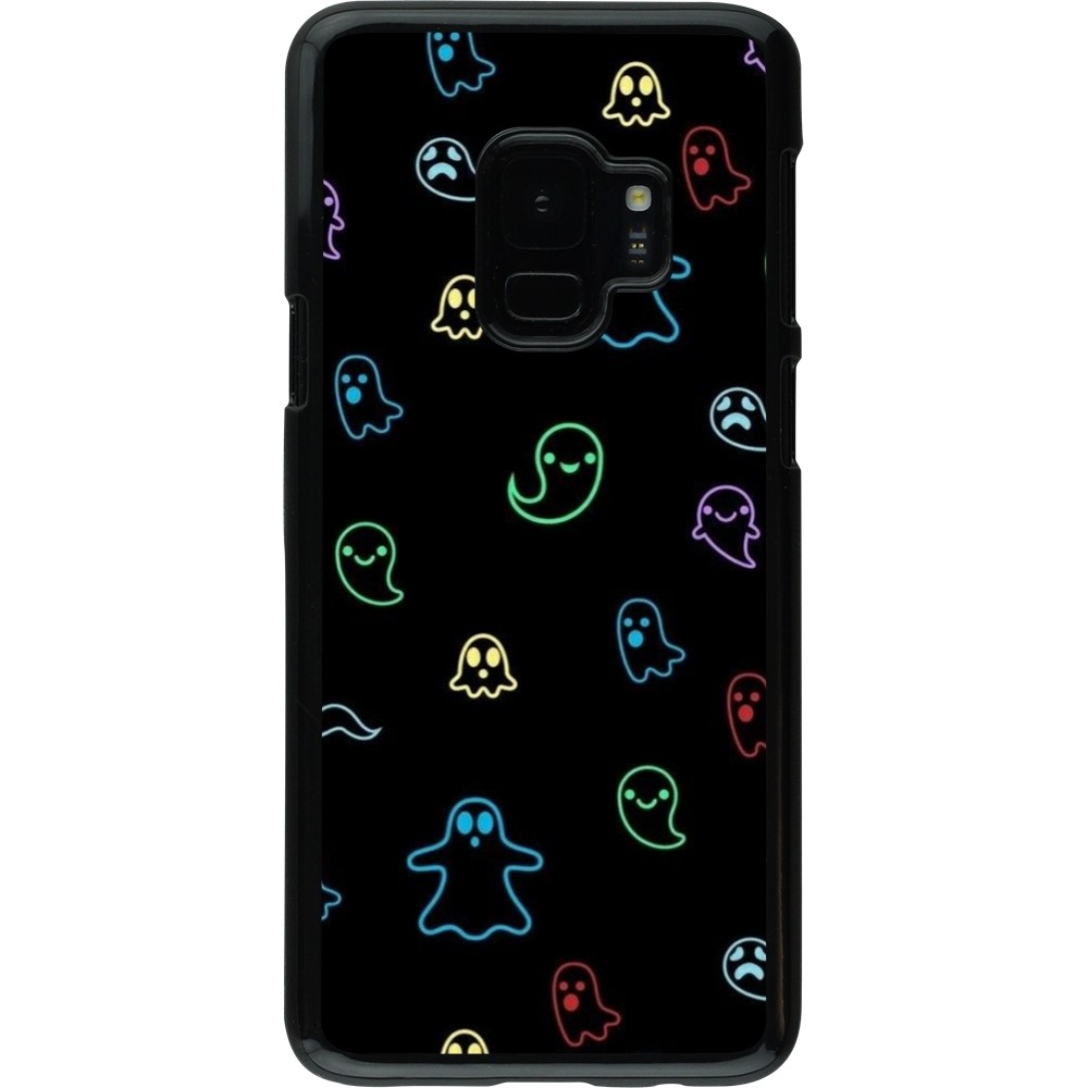Samsung Galaxy S9 Case Hülle - Halloween 2024 colorful ghosts