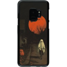 Samsung Galaxy S9 Case Hülle - Halloween 2025 Ghost on a bicycle