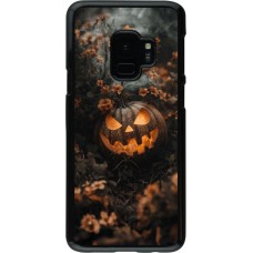 Samsung Galaxy S9 Case Hülle - Halloween 2025 Pumpkin with flowers