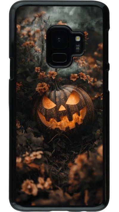 Samsung Galaxy S9 Case Hülle - Halloween 2025 Pumpkin with flowers