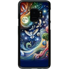 Samsung Galaxy S9 Case Hülle - Fliegender Blumen-Eule