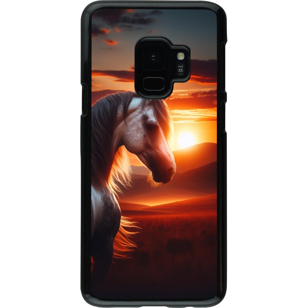 Samsung Galaxy S9 Case Hülle - Majestätischer Sonnenuntergang Pferd