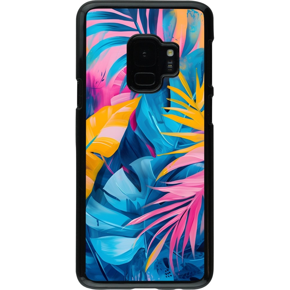 Samsung Galaxy S9 Case Hülle - Palms Blue