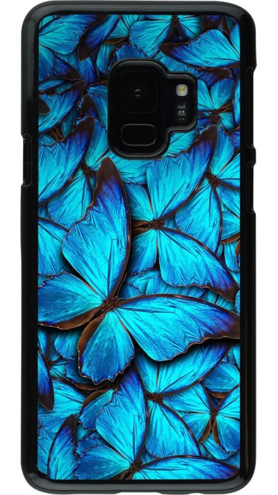 Hülle Samsung Galaxy S9 - Papillon - Bleu