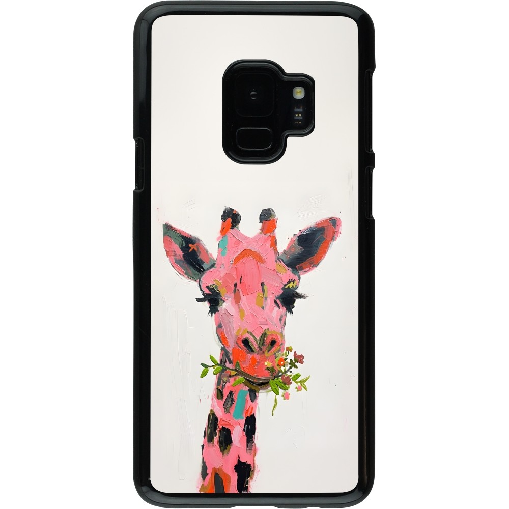 Coque Samsung Galaxy S9 - Pink Girafe Paint
