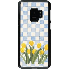 Coque Samsung Galaxy S9 - Blue vichy tulips 2026