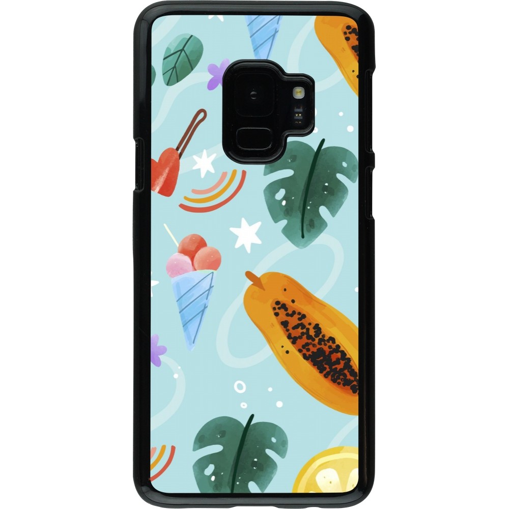 Samsung Galaxy S9 Case Hülle - Summer 2025 Pattern papaya