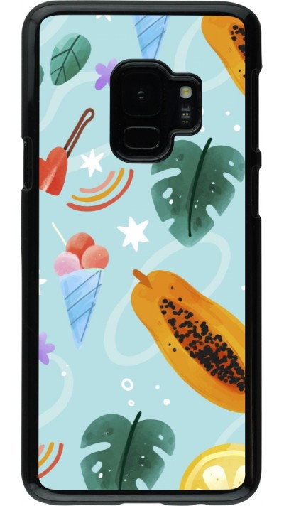 Samsung Galaxy S9 Case Hülle - Summer 2025 Pattern papaya
