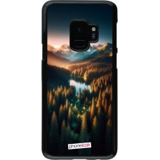 Samsung Galaxy S9 Case Hülle - Sonnenuntergang Waldsee