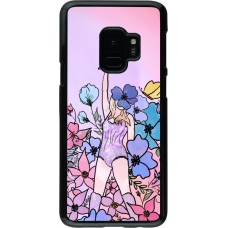 Samsung Galaxy S9 Case Hülle - Taylor Swift Sketch - Pink