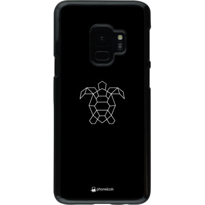 Coque Samsung Galaxy S9 - Turtles lines on black