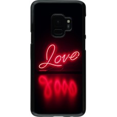 Samsung Galaxy S9 Case Hülle - Valentine 2025 Neon Liebe