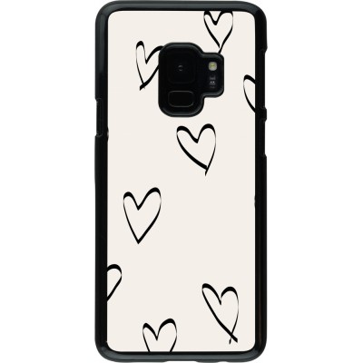 Samsung Galaxy S9 Case Hülle - Valentine 2023 minimalist hearts