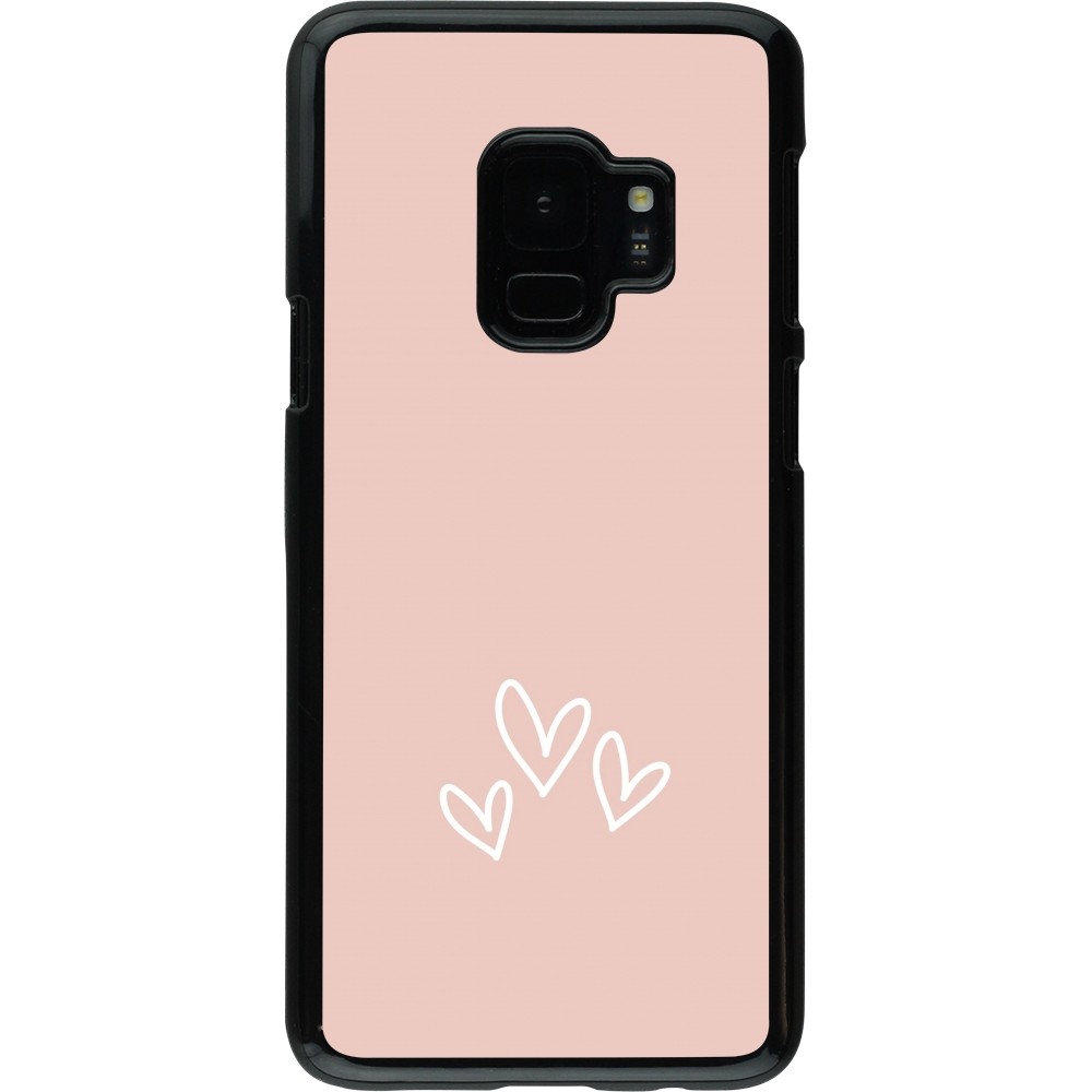 Coque Samsung Galaxy S9 - Valentine 2023 three minimalist hearts