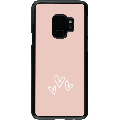 Samsung Galaxy S9 Case Hülle - Valentine 2023 three minimalist hearts