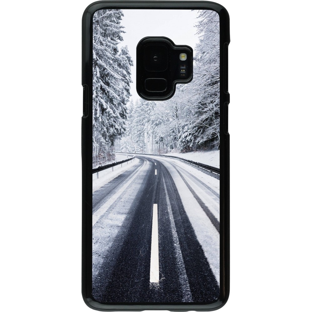 Samsung Galaxy S9 Case Hülle - Winter 22 Snowy Road