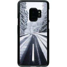 Samsung Galaxy S9 Case Hülle - Winter 22 Snowy Road