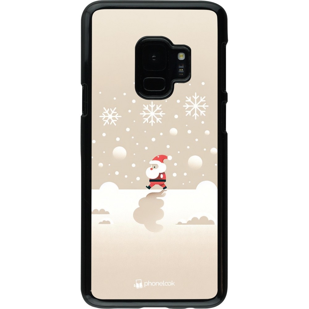 Samsung Galaxy S9 Case Hülle - Weihnachten 2023 Minimalistischer Weihnachtsmann