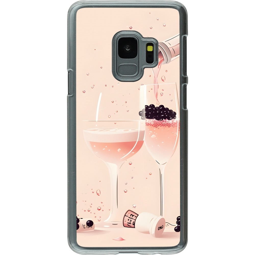 Coque Samsung Galaxy S9 - Plastique transparent Champagne Pouring Pink